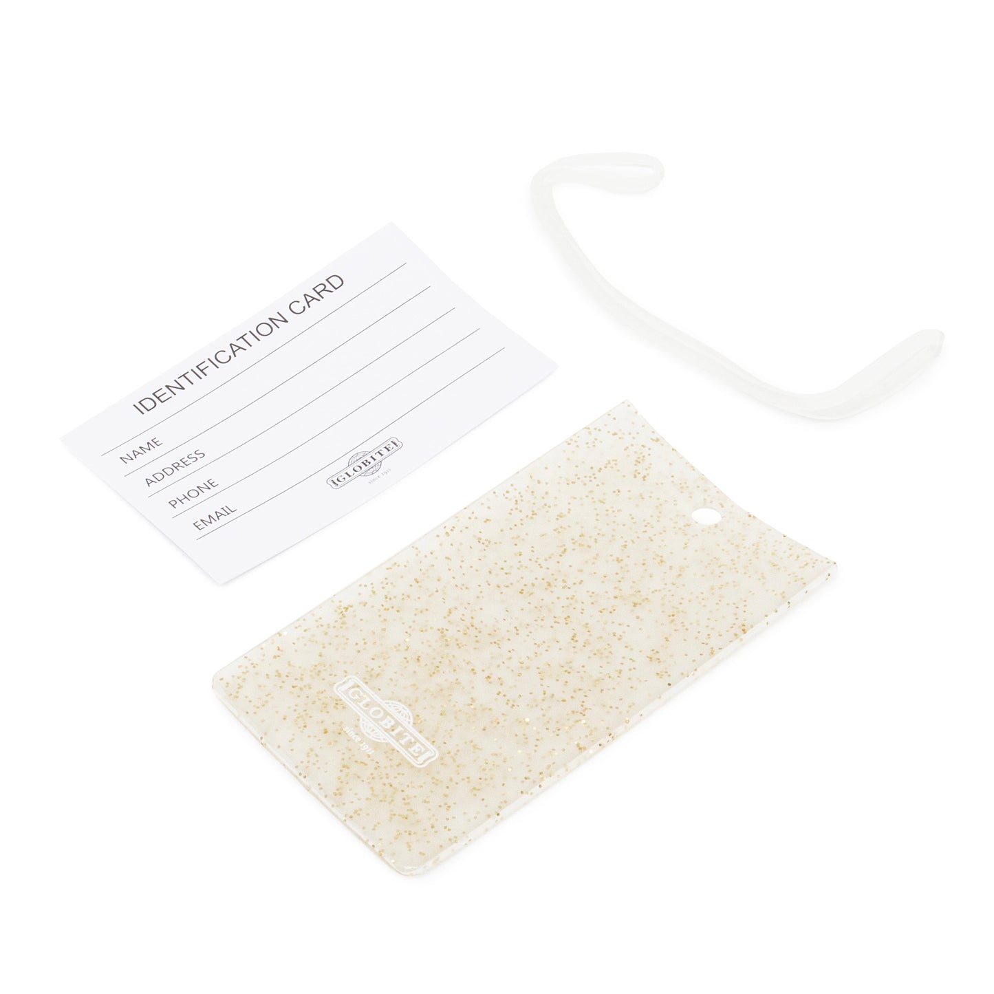 Glitter Jelly Luggage Tags 2 Pk - Gold