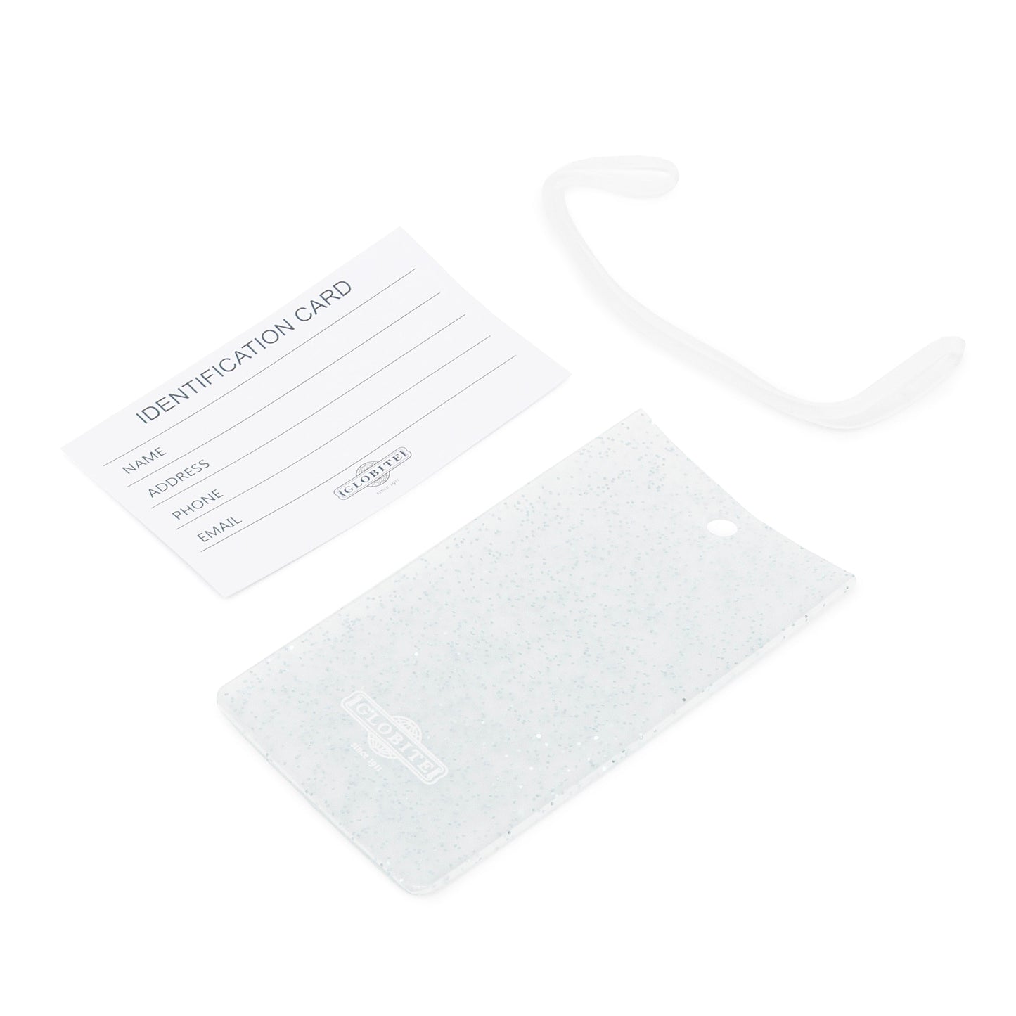 Glitter Jelly Luggage Tags 2 Pk - Silver