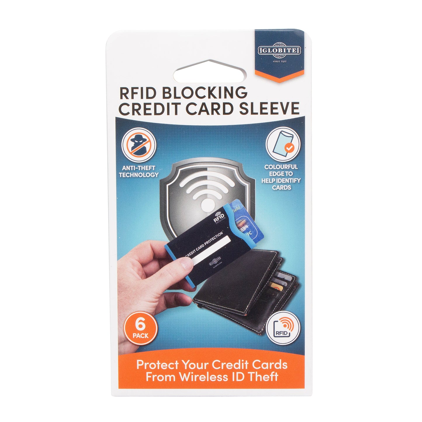 RFID Blocking Credit Card Protector 6pk
