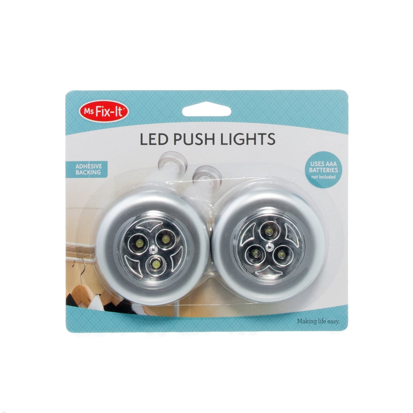 LED Push Lights - 2 Pack