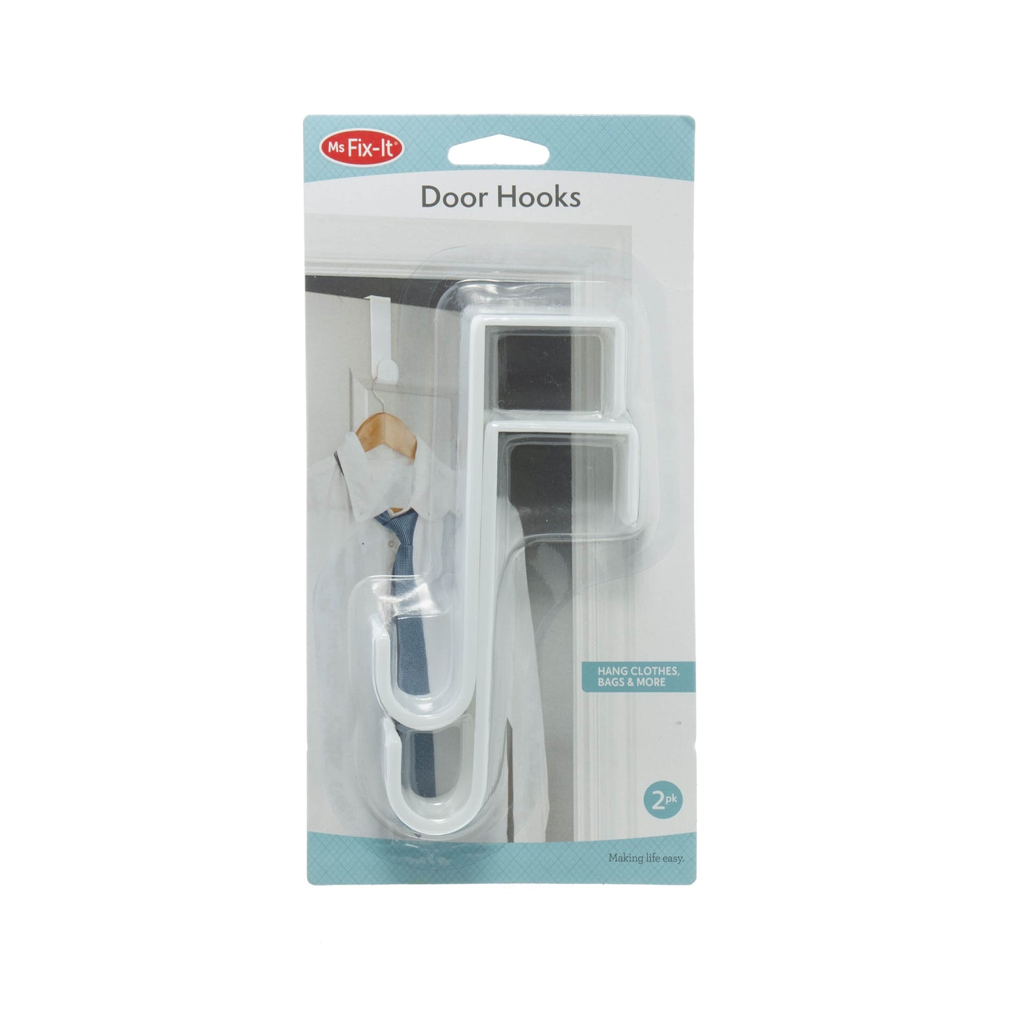 Over Door Hooks - 2 Pack