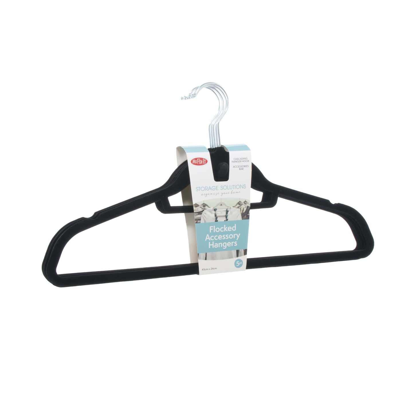 Flocked Accessory Hangers - 5 Pack