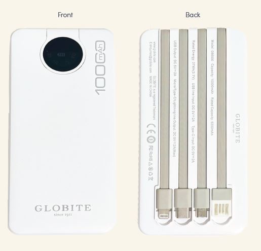 Power Bank with Built In Cables