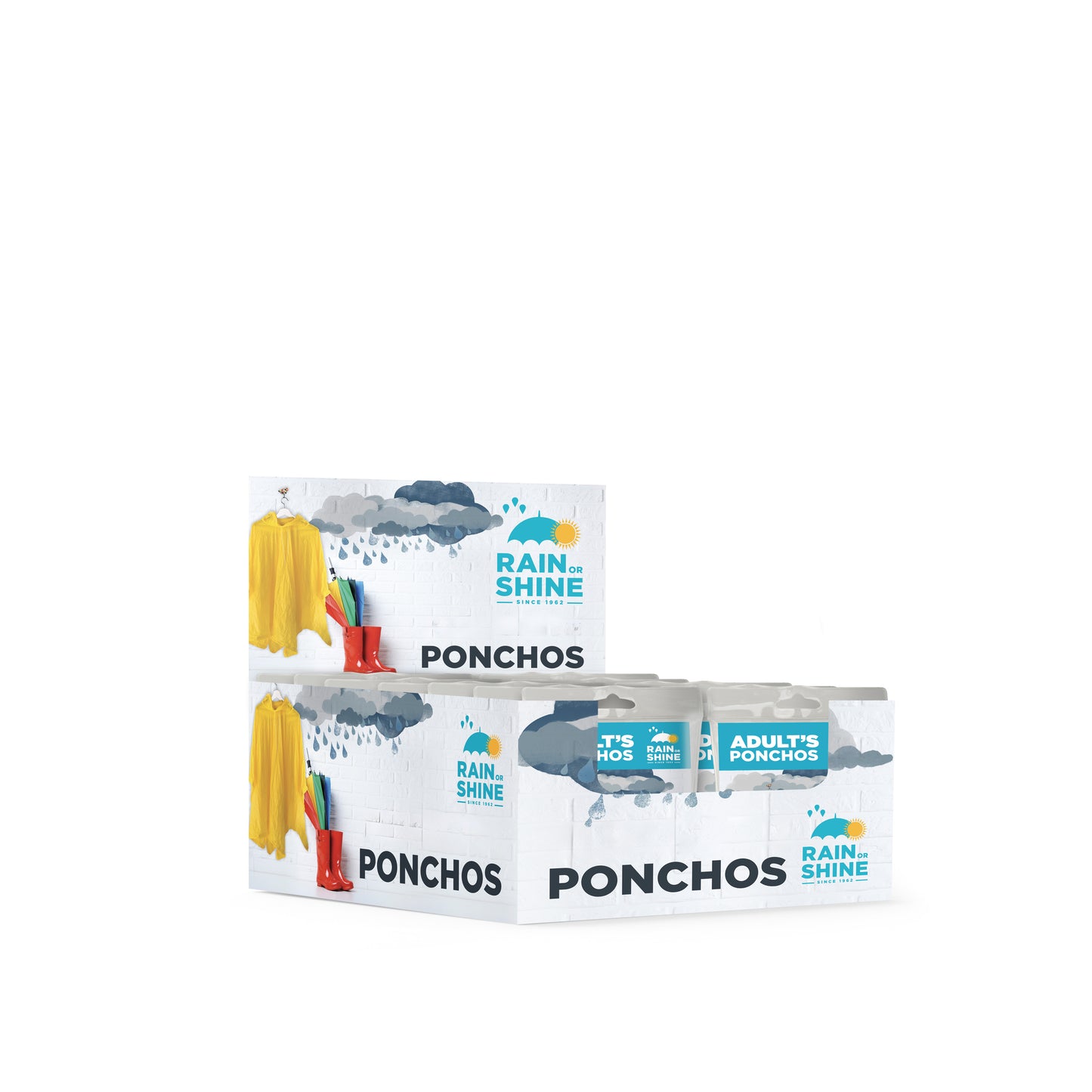 Shelf Ready Tray - Kids Rain Ponchos