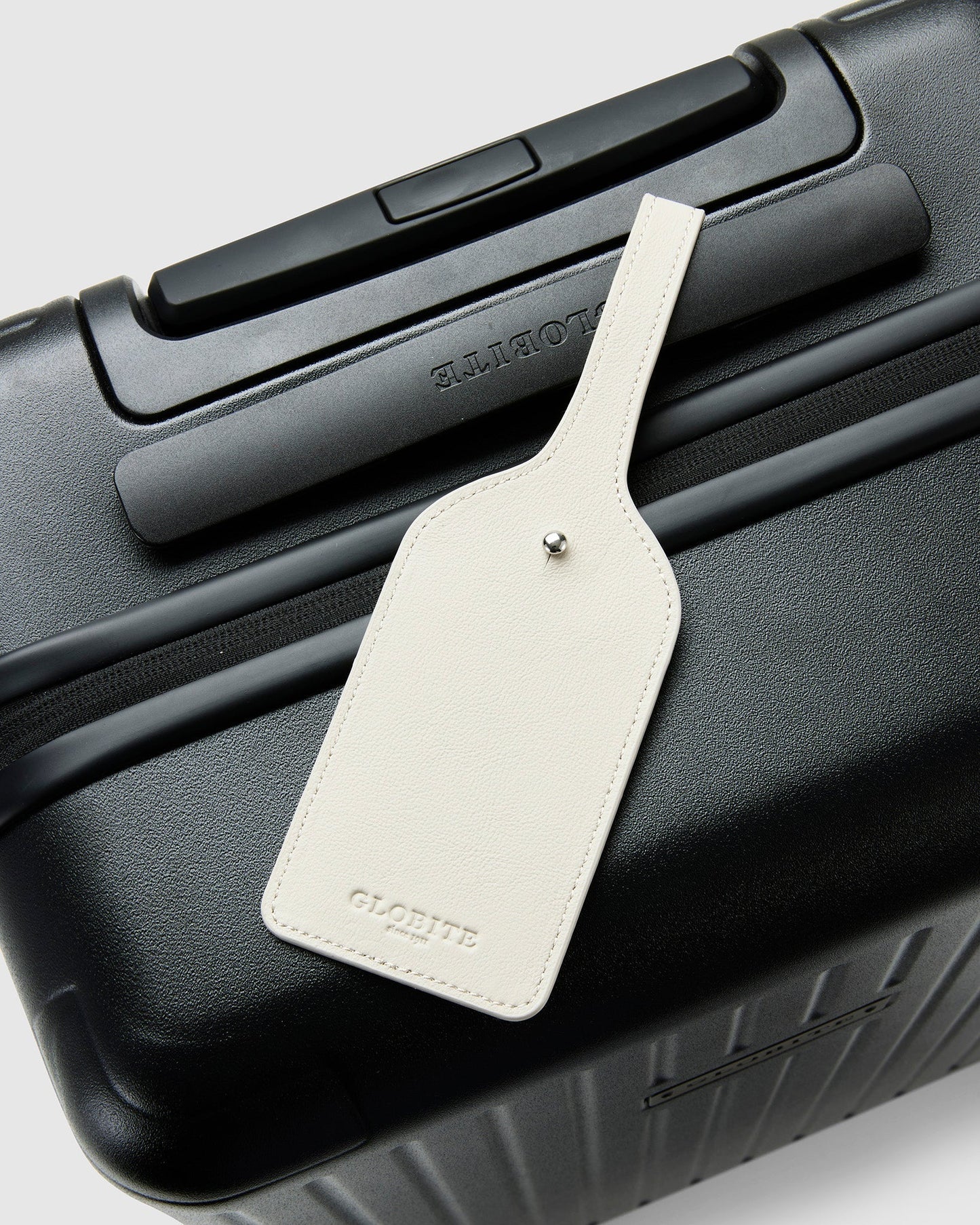 Leather Luggage Tag - Cinder Grey - Globite